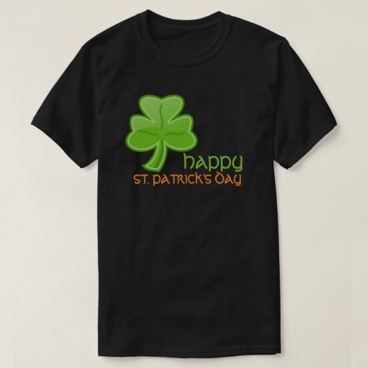 Irish Shamrock Happy St. Patrick's Day T-Shirt (Design voorkant)