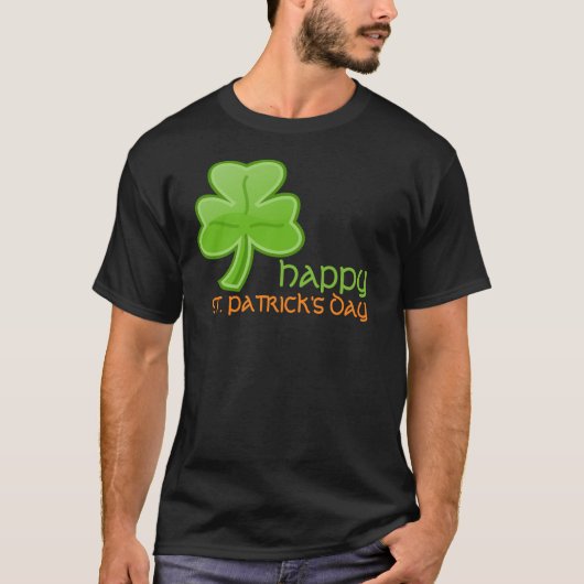 Irish Shamrock Happy St. Patrick's Day T-Shirt (Voorkant)