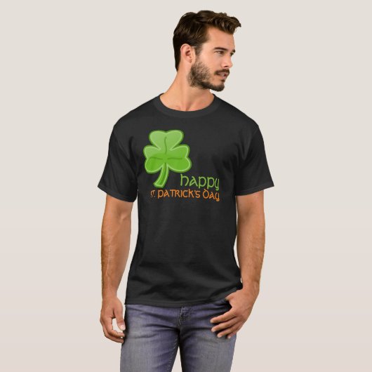 Irish Shamrock Happy St. Patrick's Day T-Shirt (Voorkant volledig)