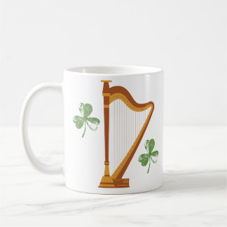 Irish Shamrock Harp Mug Koffiemok