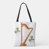 Irish Shamrock Harp Tote Bag (Achterkant)