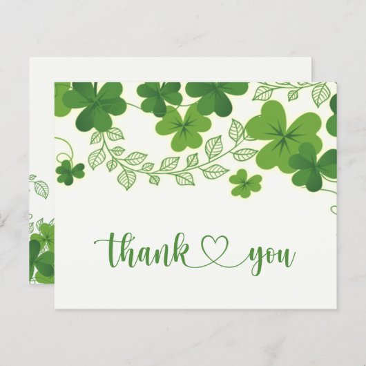 Irish Shamrock - Hartelijk dank (Voorkant / Achterkant)