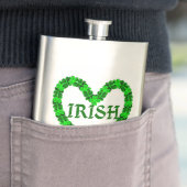 Irish Shamrock Heart Flask Flacon (Voorbeeld)