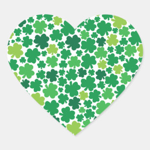 Irish Shamrock Heart Hart Sticker