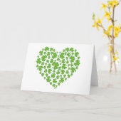 Irish Shamrock Heart Kaart (Gele Bloem)
