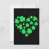 Irish Shamrock Heart Lucky Kaart (Voorkant)