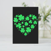 Irish Shamrock Heart Lucky Kaart (Staand voorkant)