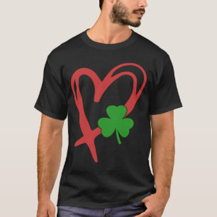 Irish Shamrock Heart St Patricks Day Shamrock Go L T-shirt