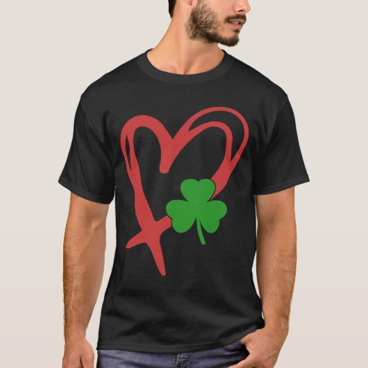 Irish Shamrock Heart St Patricks Day Shamrock Go L T-shirt (Voorkant)