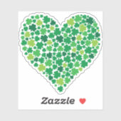 Irish Shamrock Heart Sticker (Vel)