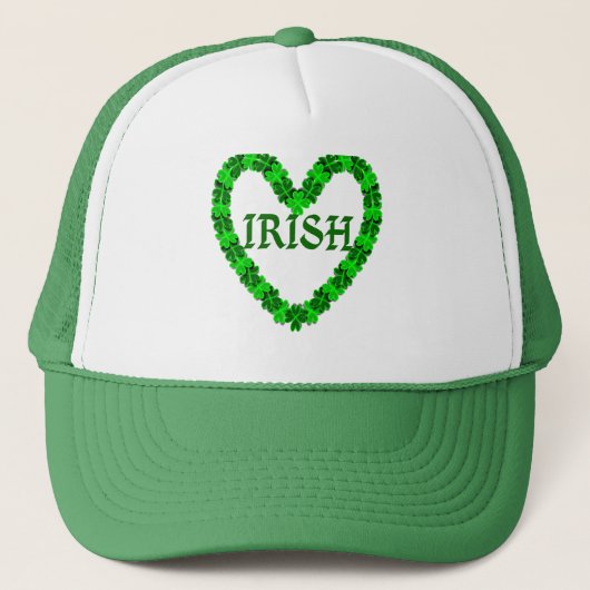 Irish Shamrock Heart Trucker Pet (Voorkant)