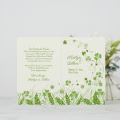 Irish shamrock in a wedow Wedding programme (Staand voorkant)