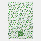 Irish Shamrock Initiaal Kitchen Towel Gift Theedoek (Verticaal)