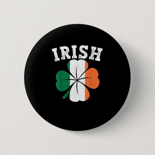 Irish Shamrock Ireland Flag St Patrick Day  Ronde Button 5,7 Cm (Voorkant)