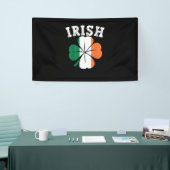 Irish Shamrock Ireland Flag St Patrick Day  Spandoek (Beurs)