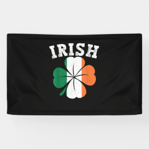 Irish Shamrock Ireland Flag St Patrick Day  Spandoek