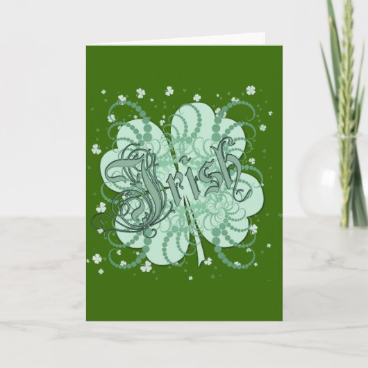 Irish Shamrock Kaart (Voorkant)