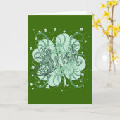 Irish Shamrock Kaart (Gele Bloem)