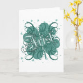 Irish Shamrock Kaart (Gele Bloem)