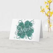 Irish Shamrock Kaart (Gele Bloem)