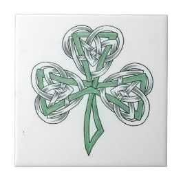 Irish Shamrock Keltische knoop DesignKeramische Te Tegeltje