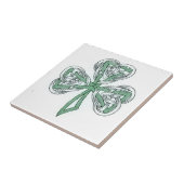 Irish Shamrock Keltische knoop DesignKeramische Te Tegeltje (Zijkant)