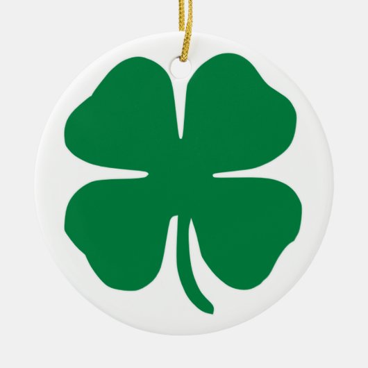 Irish Shamrock Keramisch Ornament (Voorkant)