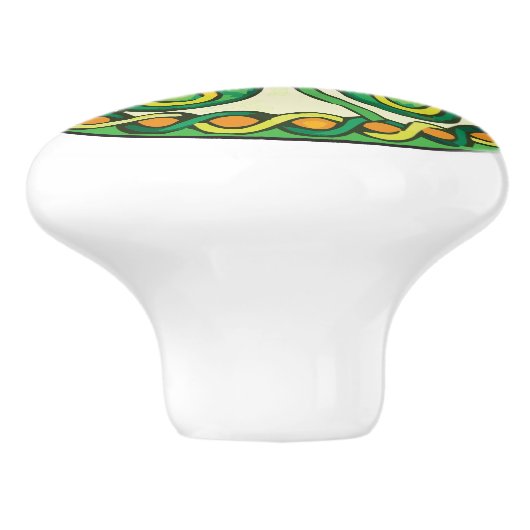 Irish Shamrock Keramische Knop (Zijkant)