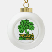 Irish Shamrock-kerstversiering Keramische Bal Ornament (Voorkant)