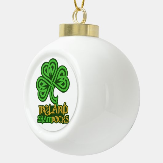 Irish Shamrock-kerstversiering Keramische Bal Ornament (Rechts)
