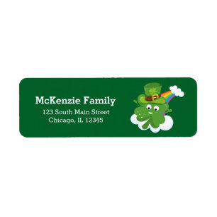 Irish Shamrock * kies uw achtergrondkleur Etiket
