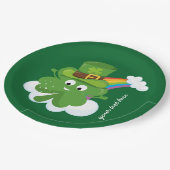 Irish Shamrock * kies uw achtergrondkleur Papieren Bordje (Gekanteld)