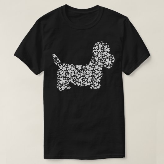 Irish Shamrock Leaf Bichon Frise Dog St Patricks D T-shirt (Design voorkant)