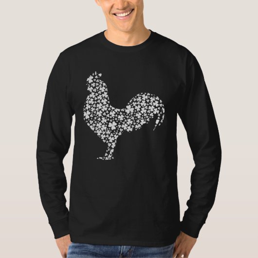 Irish Shamrock Leaf Rooster St Patrick s Day T-shirt (Voorkant)