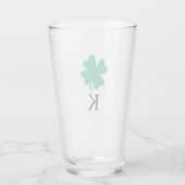 Irish Shamrock Leaf St Patrick's Day Monogram Name Glas (Achterkant)