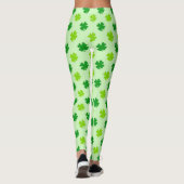 Irish Shamrock Leggings, St Patricks Klaverpannen Leggings (Achterkant)