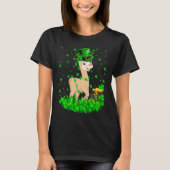 Irish Shamrock Leprechaun Alpaca St Patrick's Day T-shirt (Voorkant)
