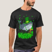 Irish Shamrock Leprechaun Blue Whale St Patrick's  T-shirt (Voorkant)