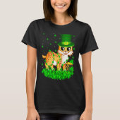 Irish Shamrock Leprechaun Bobcat St Patrick's Day T-shirt (Voorkant)