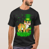 Irish Shamrock Leprechaun Bobcat St Patrick's Day T-shirt (Voorkant)