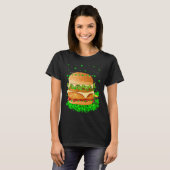 Irish Shamrock Leprechaun Burger St Patrick's Day T-shirt (Voorkant volledig)