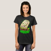 Irish Shamrock Leprechaun Burrito St Patrick's Day T-shirt (Voorkant volledig)