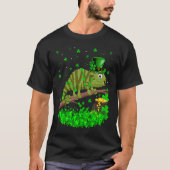 Irish Shamrock Leprechaun Chameleon St Patrick's D T-shirt (Voorkant)
