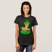 Irish Shamrock Leprechaun Cheetah St Patrick's Day T-shirt (Voorkant volledig)
