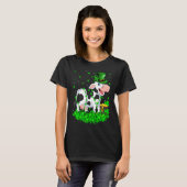 Irish Shamrock Leprechaun Cow St Patrick's Day T-shirt (Voorkant volledig)