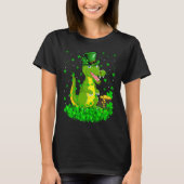 Irish Shamrock Leprechaun Crocodile St Patrick's D T-shirt (Voorkant)