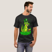 Irish Shamrock Leprechaun Crocodile St Patrick's D T-shirt (Voorkant volledig)