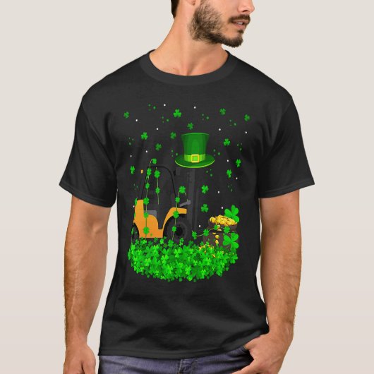 Irish Shamrock Leprechaun Forklift St Patrick's Da T-shirt (Voorkant)