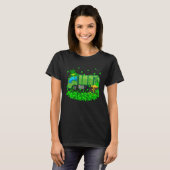 Irish Shamrock Leprechaun Garbage Truck St Patrick T-shirt (Voorkant volledig)