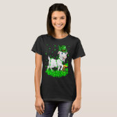 Irish Shamrock Leprechaun Goat St Patrick's Day T-shirt (Voorkant volledig)